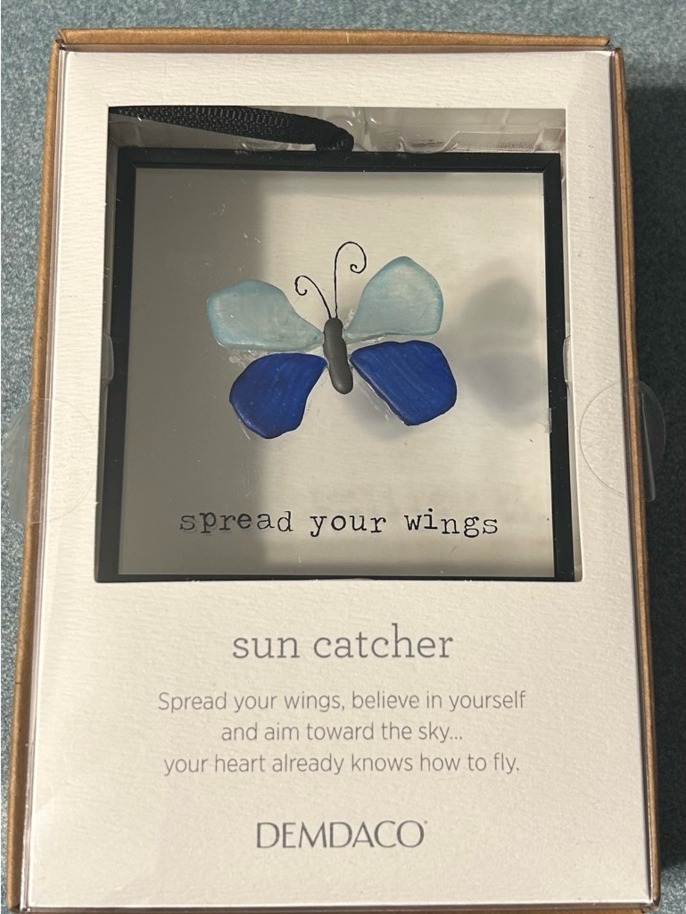 Demdaco glass butterfly sun catcher
